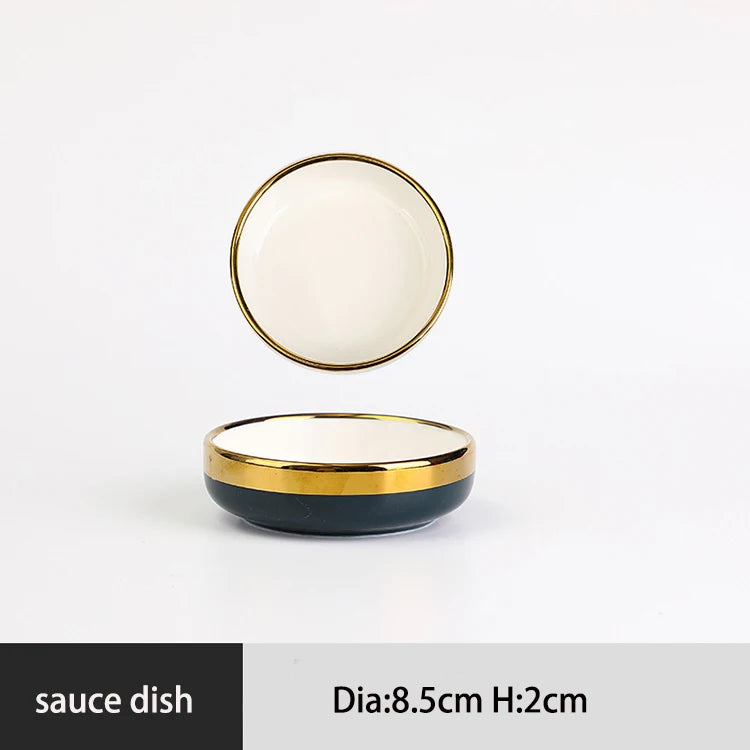Home Premium Good Rim Ceramic Plates Sets Dinnerware Plate Dish