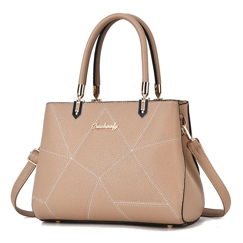Ladies Luxury PU Leather Handbags Large Capacity Fashion Handbags for Women with Zipper Closure Ladies Handbag Set