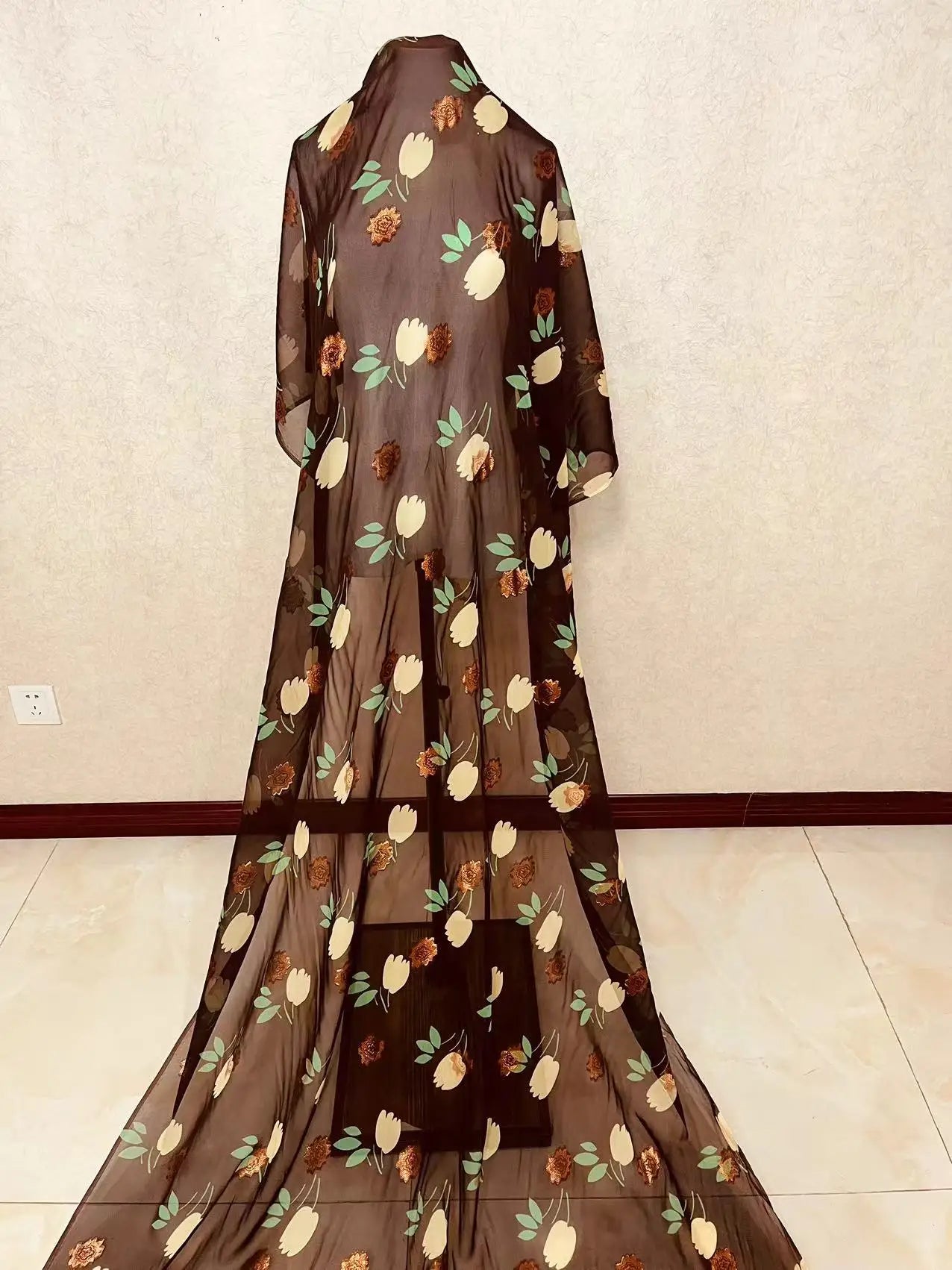 New Style Cheap Price 114cm Width Somali Dirac Dress for Women 3.5 Meters Length Woven Printed Polyester Fabric for Bags Girls