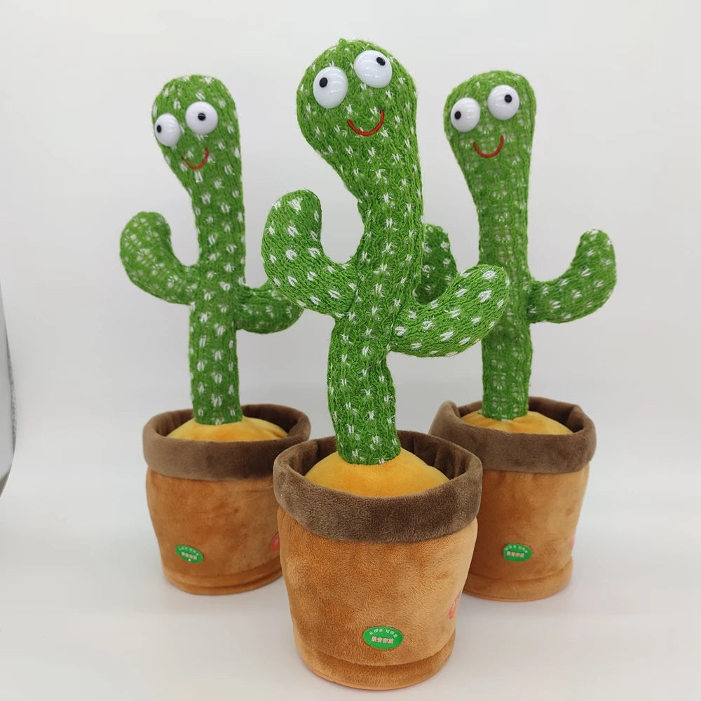 Dropshipping Dancing Cactus Toy 120 Songs Singing Talking Record Repeating Electric Dancing Cactus Toys