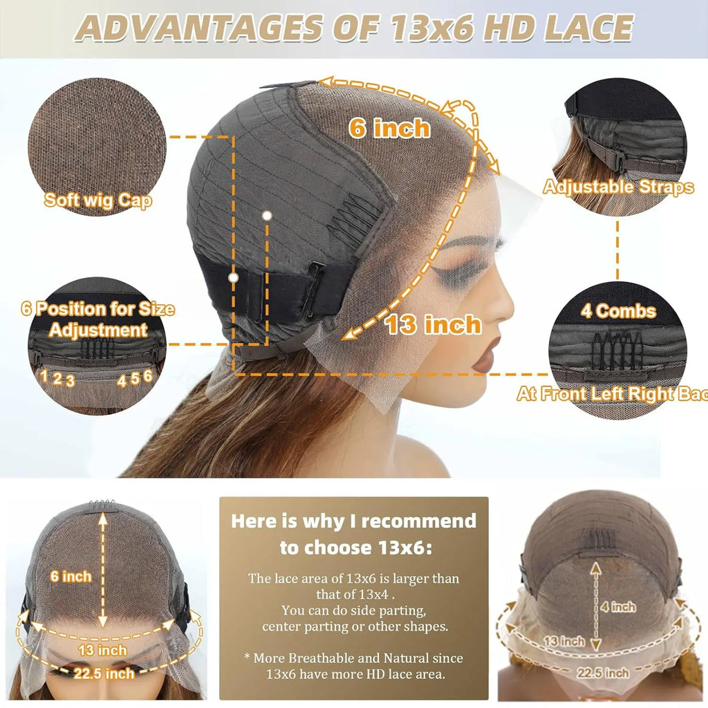Wholesale Raw Human Hair Ginger Body Wave Wig 13x6 hd Human Hair Lace Front Wig 180% Brazilian Lace Frontal Wig for Black Women
