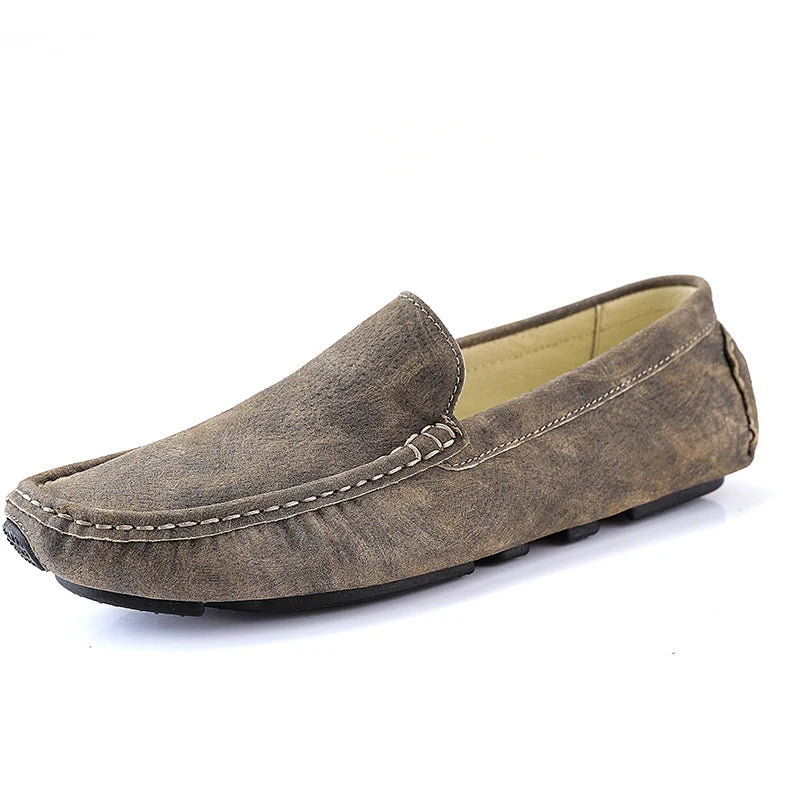 Men's Loafers Driving Shoes Moccasin Gommino Penny Loafer Flats Leather Low-top Slip on Pull on Handmade Light Weight