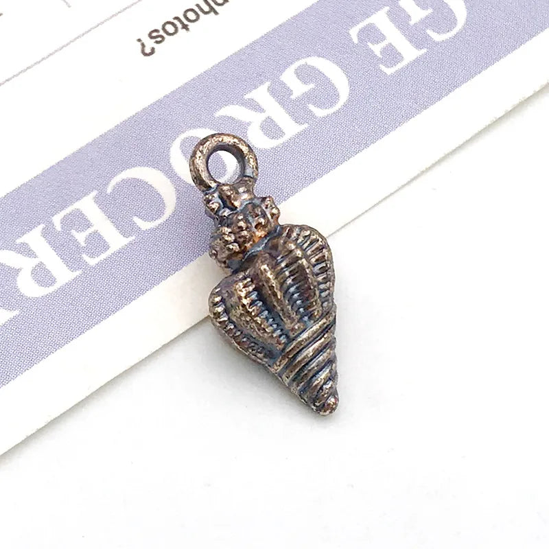 Hot Sale Natural Crafts Alloy Ocean Starfish Conch Seashell Enamel for DIY Nautical Jewelry Making Home Decoration