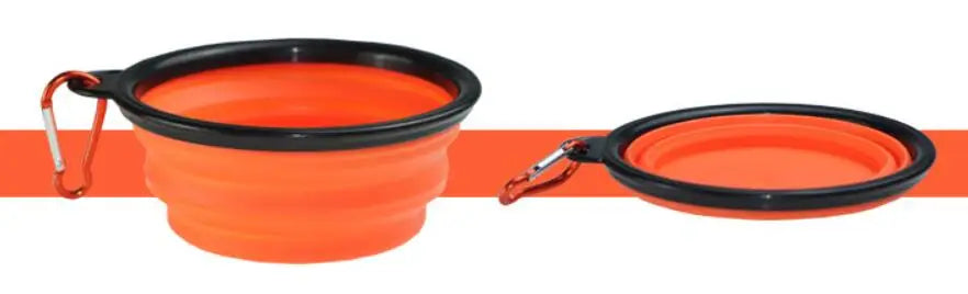 Eco Friendly High Quality Pure Solid Color Dog Silicone Outdoor Collapsible Bowl Cheap Dog Accessories Pet Feeder Bowls