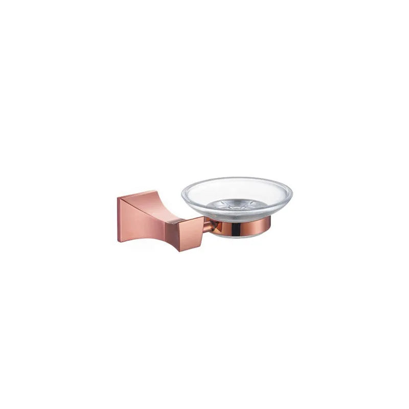 Rose Gold Bathroom Towel Rack Set Wall Mount Bathroom Accessory Set