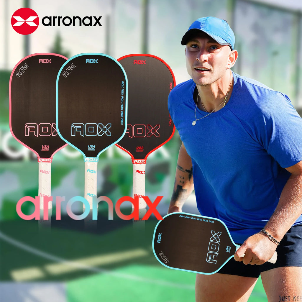 Arronax Professional Cold Press Carbon Friction Pickleball Paddle USAPA Approved 16MM Thickness for Training Outdoor Sports