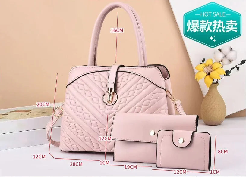 2024 New Texture Pattern High Capacity Fashion Trend Messenger Bags Luxury Women's Bags Womens Handbags Tote Bag Handbag Set