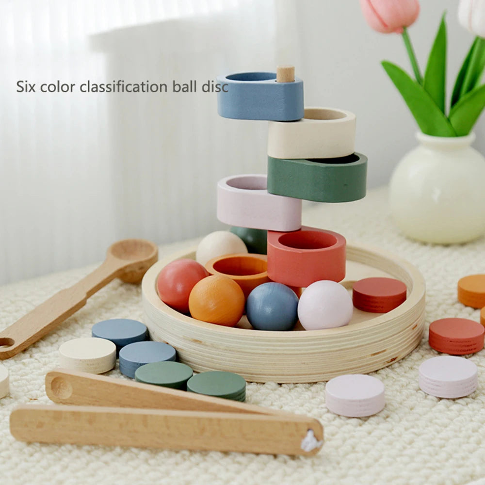 Montessori Toys Educational Wooden Kids Toys Math Teaching Aids Color Classification Math Toys Best Gifts for Children