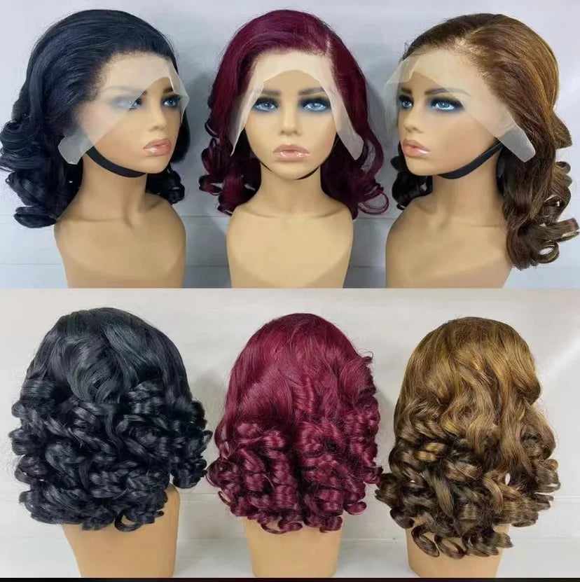 GL Luxury Wigs Bouncy Spring Curly Raw Vietnamese Hair 3D Loose 13x6 Hd Human Hair Lace Front Wig Raw Indian Hair Frontal Wigs