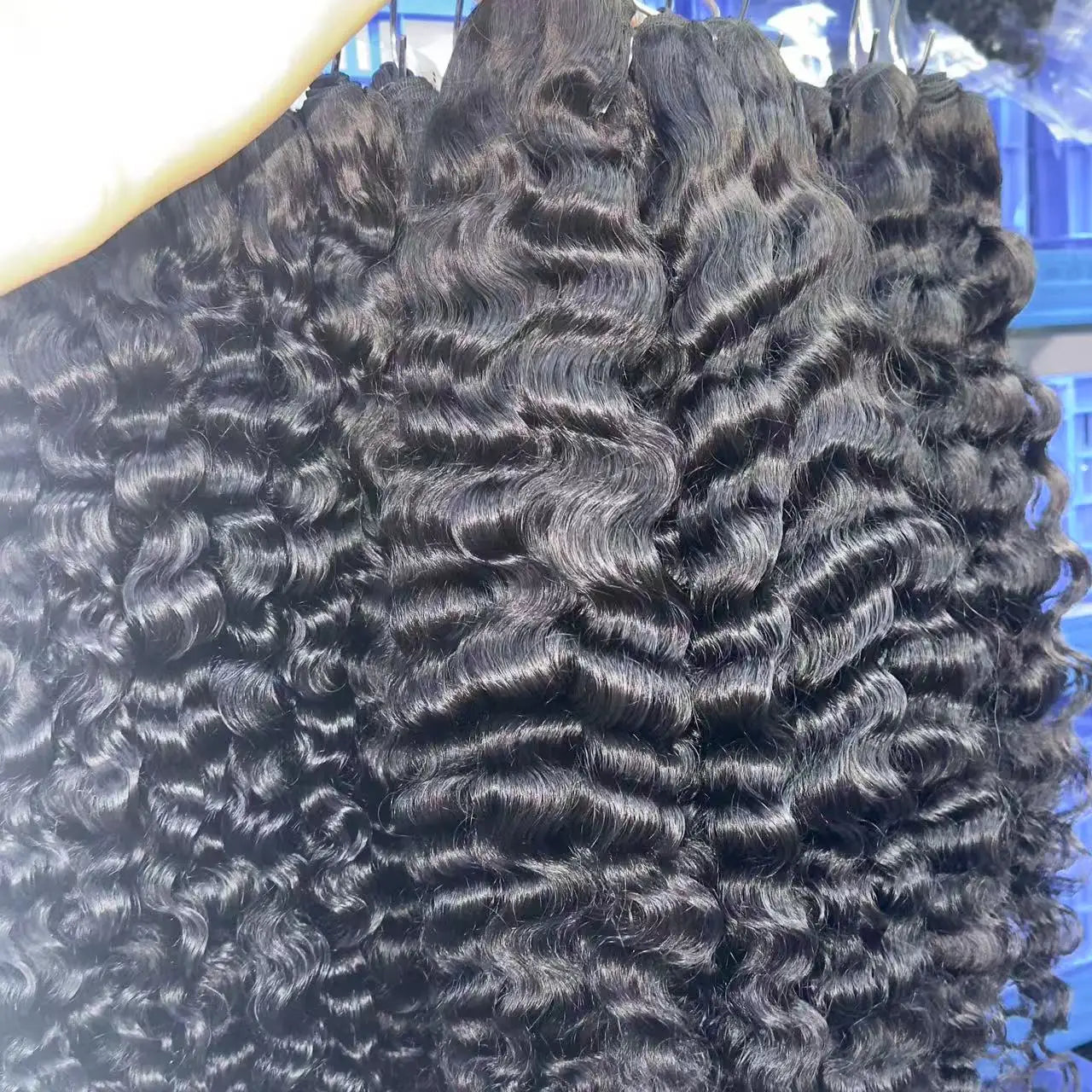 Natural Raw Burmese Curly Hair Bundles and Closure Set Virgin Human Hair Raw Burmese Curly Hair Bundles Loose Wave