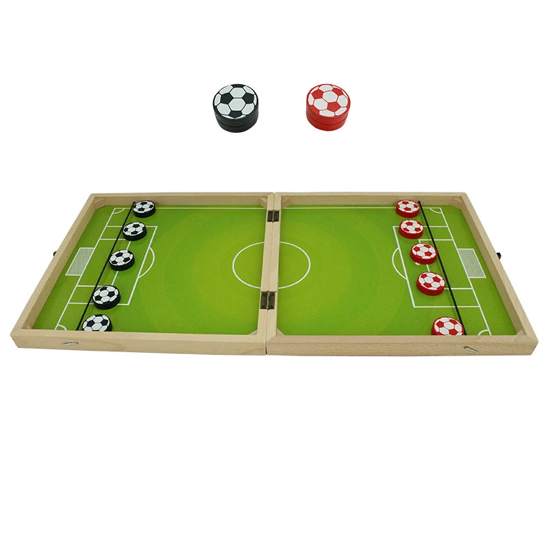 Popular  Sling Puck Game Chess  Ludo Wooden Folding Board Multi-function Game Set for Kids