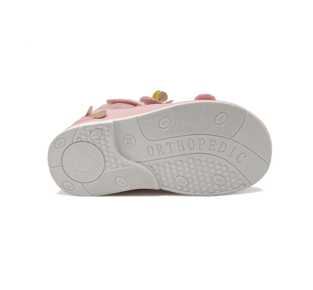 Princepard Pink Fashion Girls Thomas Sole Orthopedic Arch Support Sandals for Flatfoot & Clubfoot Correction Summer Kids Shoes