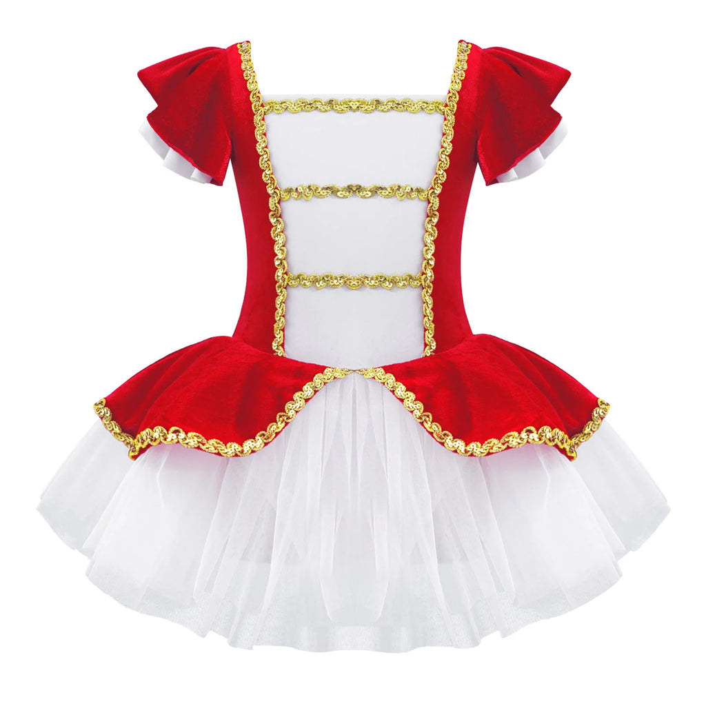Kids Girls Children Dancer Ballet Dance Dress Gymnastic Leotard Tutu Princess Dress for Stage Performance Clothes Christmas Gift