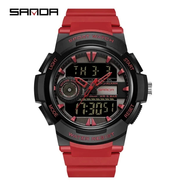 New Waterproof Digital Sports Watch SANDA 6082 High Quality Men's Sports Watch Multi-function Electronic Watch Relogio Masculino
