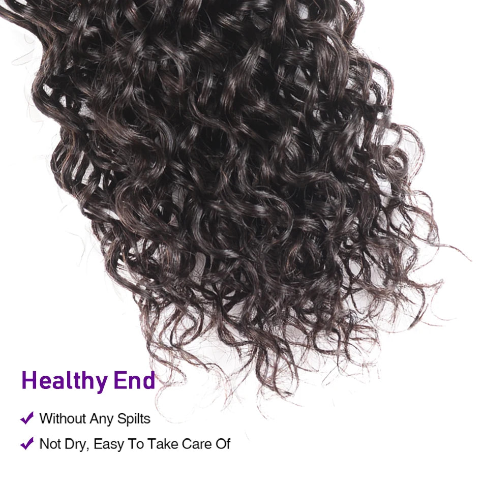 UNice Hair Kysiss Series 12A Brazilian Curly Hair 3/4 Bundles With Closure 100% Human Virgin Hair Bundles With Closure