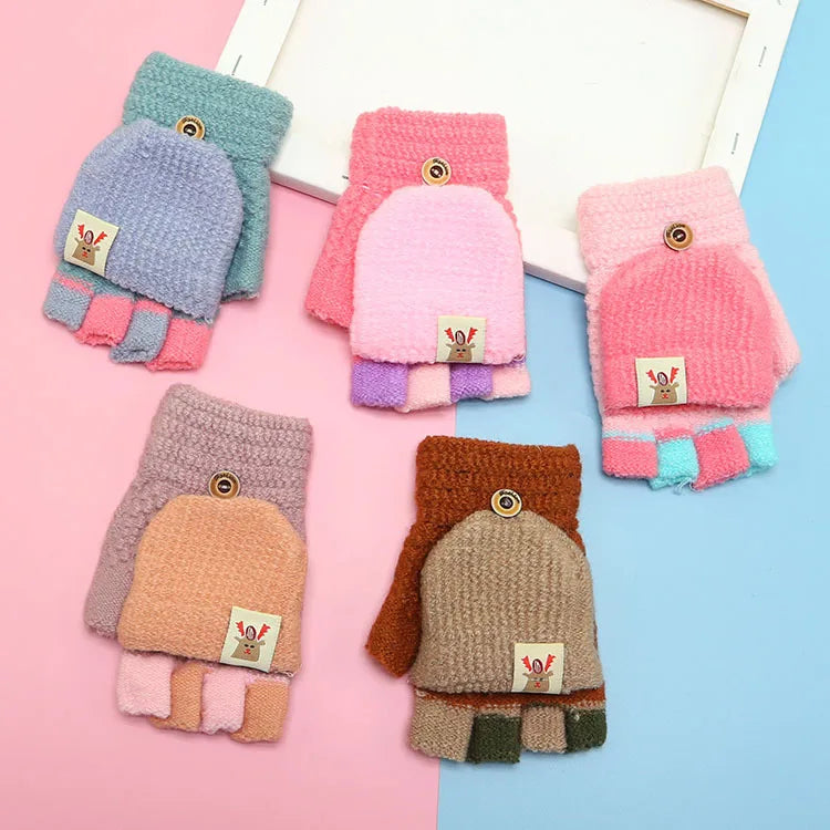 Wholesale Factory Direct Sales of Children's Gloves 100+ Styles of Mittens, Full-coverage Gloves, Half-coverage Student Gloves