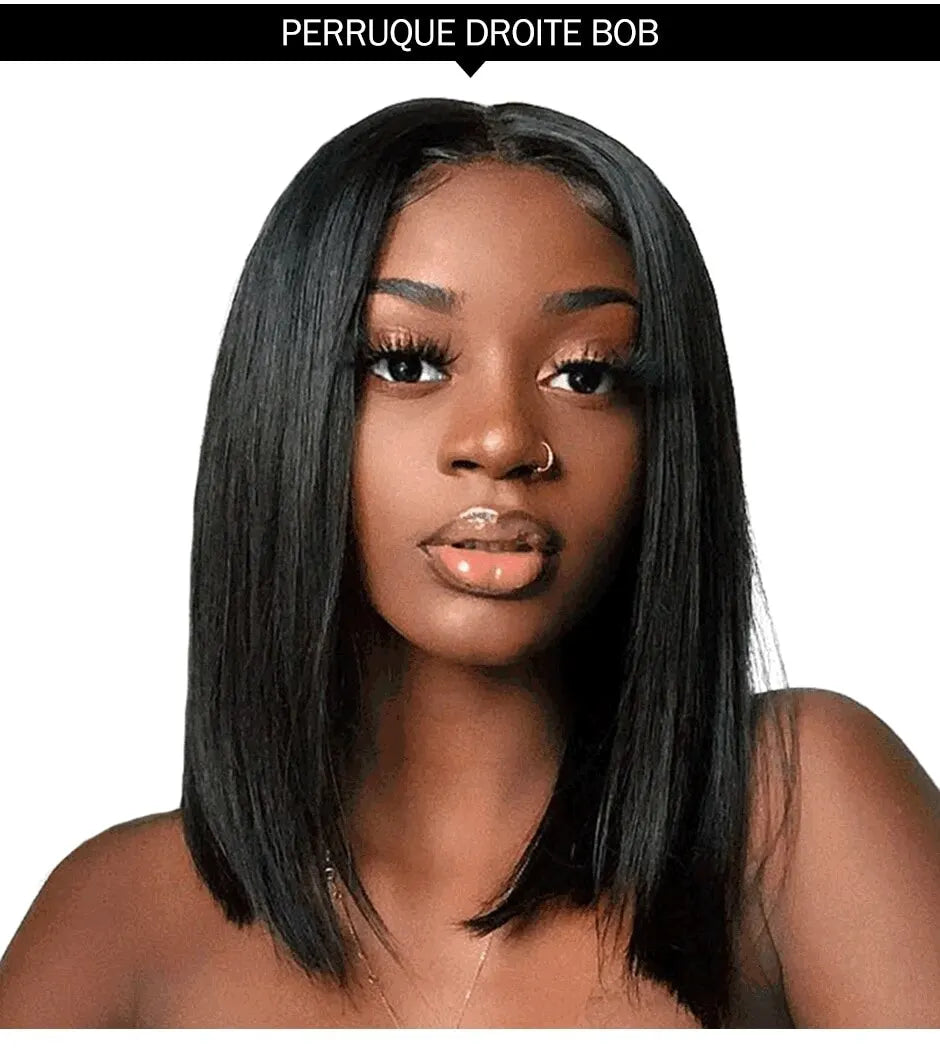 ISEE Hair 7x5 Glueless Bob Wig Lace Front Human Hair Wigs For Women Highlight Straight Wear And Go Glueless Human Hair Wig