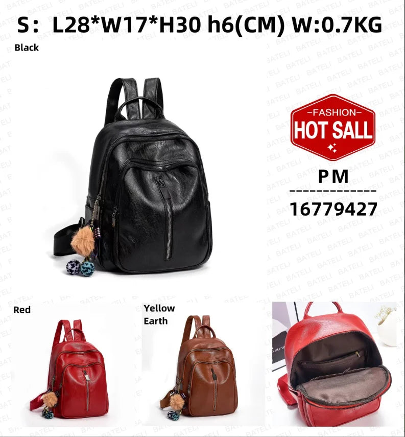 Designer Shoulder Bag Famous for Women Fashion Pu Leather Shoulder Bags High-Capacity Backpack