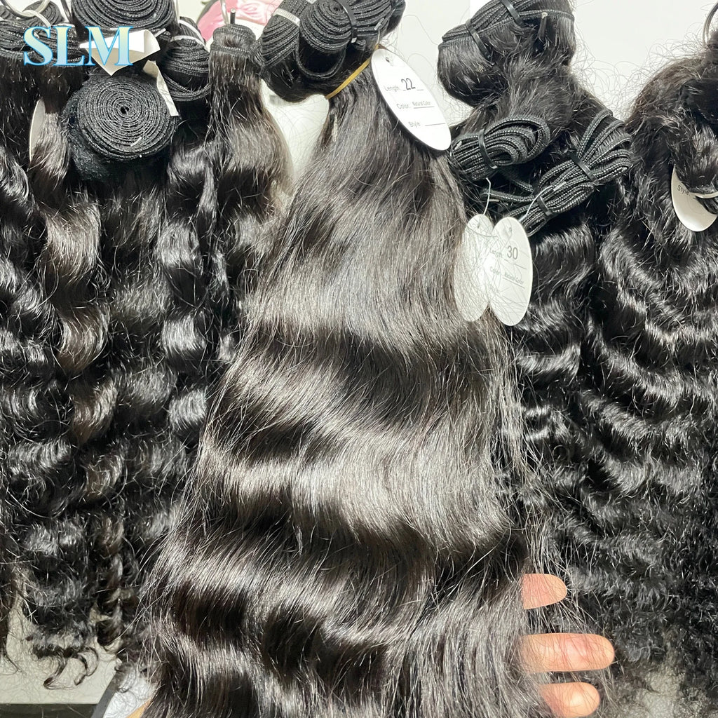 Local USA Stock 100 Gram Burmese Curly Human Hair Extension Natural Black Raw Hair Bundles Unprocessed Hair Weaves for Women