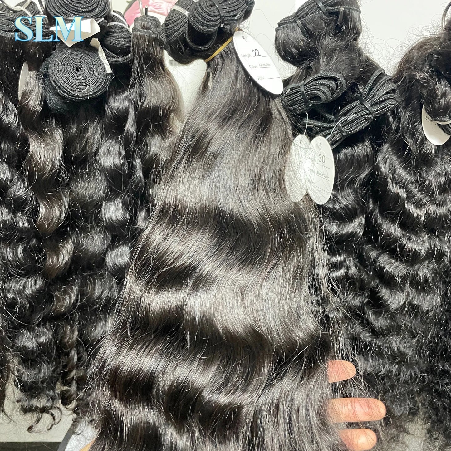 Local USA Stock 100 Gram Burmese Curly Human Hair Extension Natural Black Raw Hair Bundles Unprocessed Hair Weaves for Women