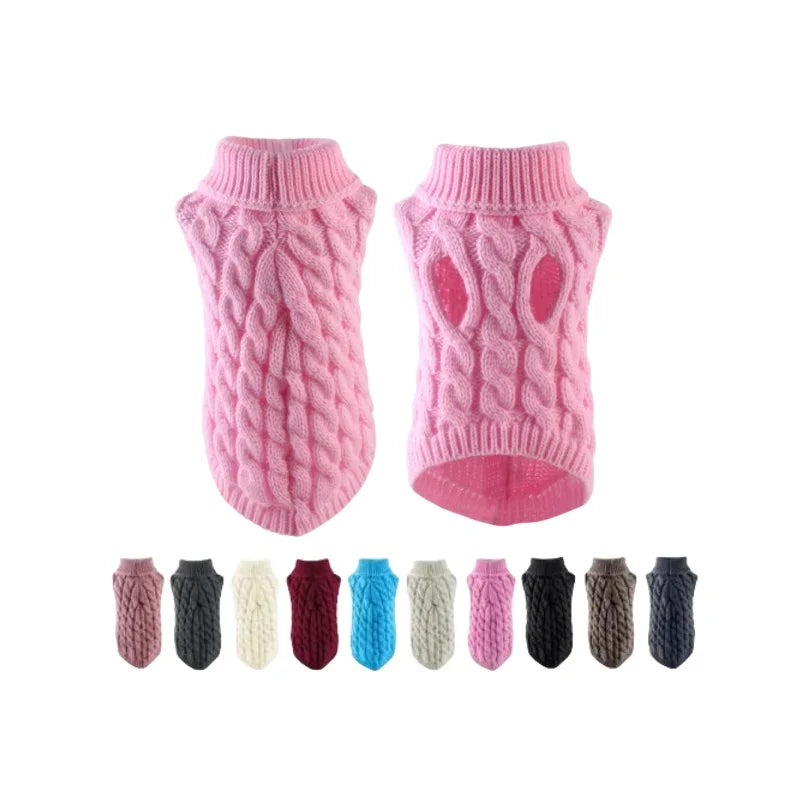 Pet Products Puppy Dog Cat Warm Winter Knit Sweater Vest Knitted Coat Jacket for Small Dog Dog Jumper Pet Clothes
