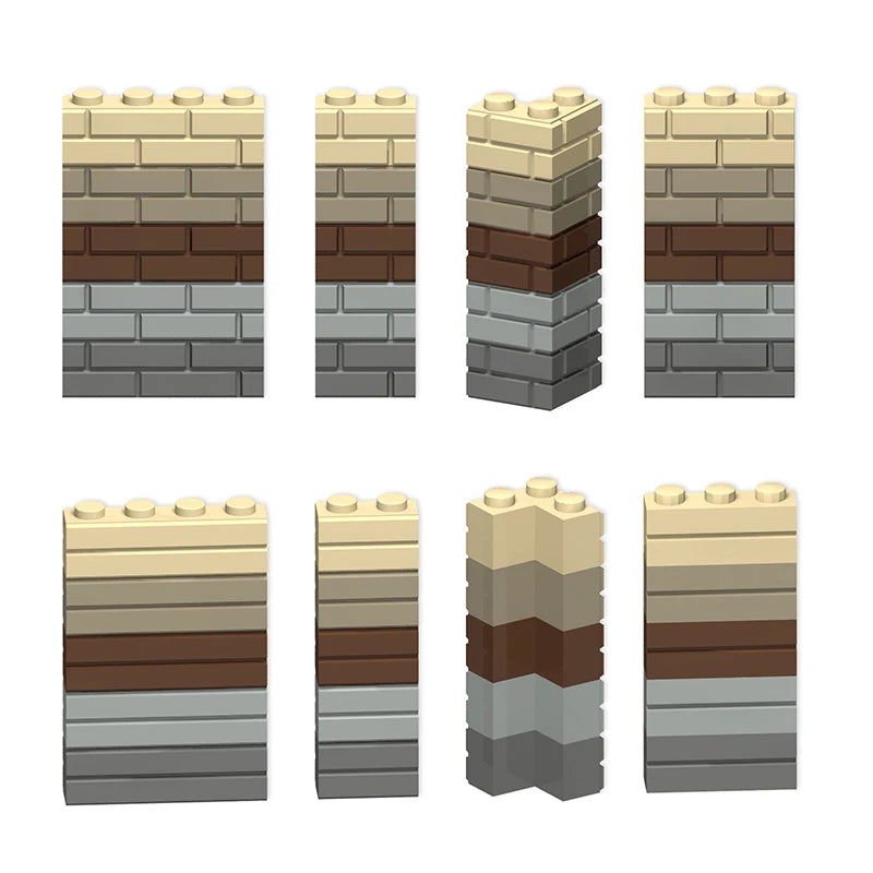 Masonry Profile Bricks Set Plastic ABS Building Blocks Construction Toy for Wall Building Diverse Bulk Toy Kit Compatible Major