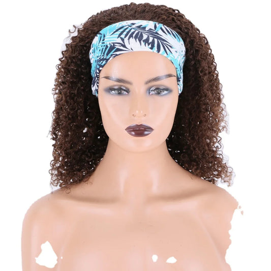 Premier 200% Density Brazilian Afro Kinky Curly Hair Headband Wig for Black Women