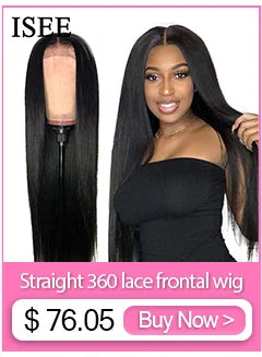 ISEE HAIR Brazilian Straight Lace Frontal Closure 13*4 Ear to Ear Free Part Frontal 130% Destiny Remy Hair can be dyed