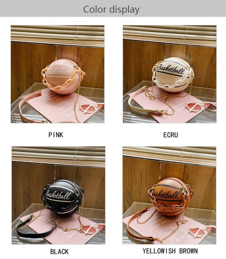 Popular Design Mini Women Round Shape Handbag Basket Ball Bags Handbags