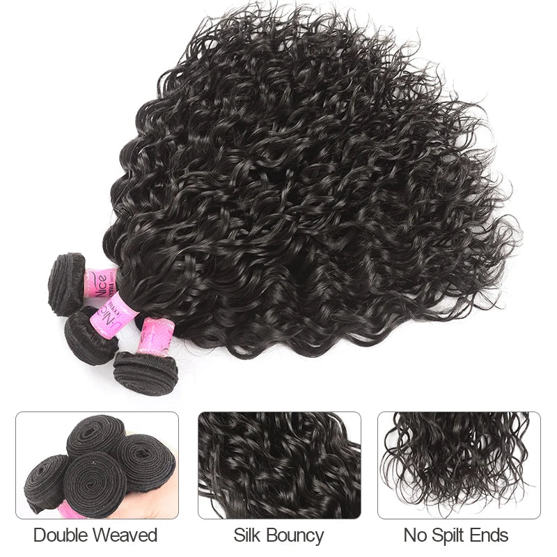 UNICE Hair Water Wave Human Hair Bundles 1/3/4 PCS Deal 100Grams Per Bundle