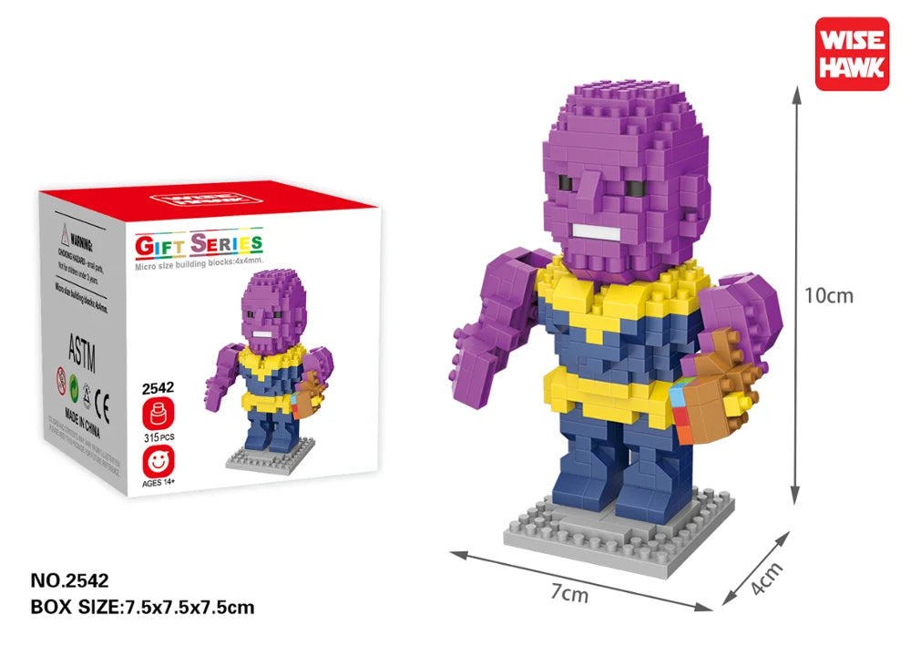 Wholesale Mini Superhero Action Figure Model From China Educational Plastic Micro Size Building Block Construction Toy
