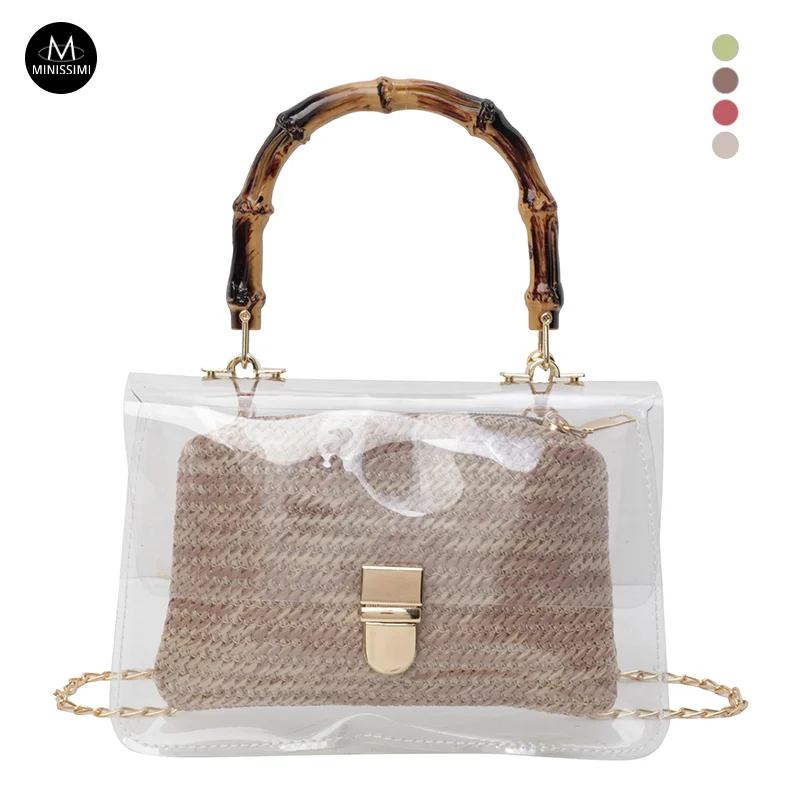 New Trendy Bolsos De Mujer Pvc Small Shoulder Bag Hand Bags Women's Purses for Ladies
