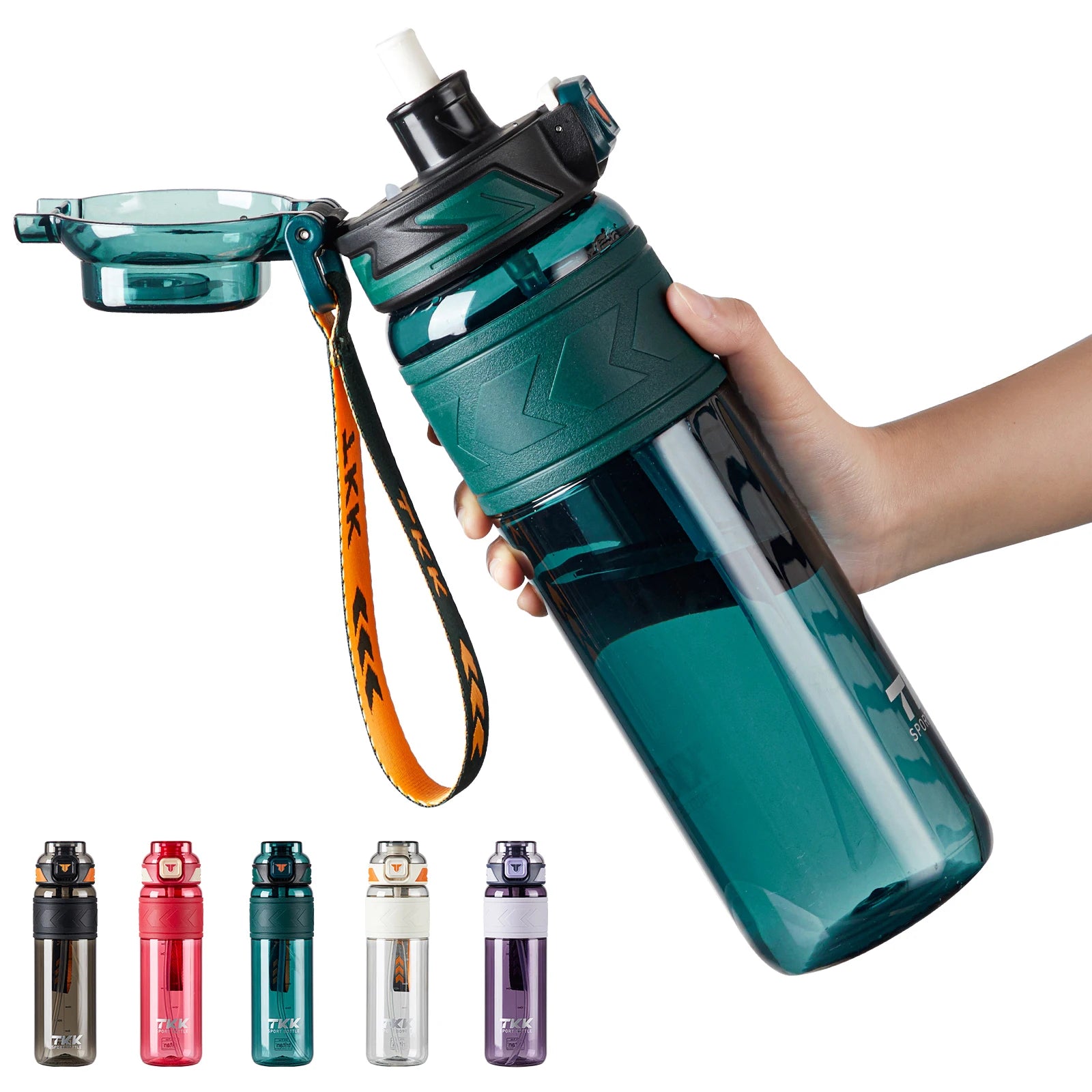 Wholesale Large Capacity 600ml 800ml 1L Tritan Gym Water Bottle Customized Logo for Workouts Travel Applicable for Hiking