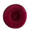 Hot Seller Soft Donut Round Pet Bed Cat Dog Cushion Fluffy Long Plush Waterproof Calming Dog Bed
