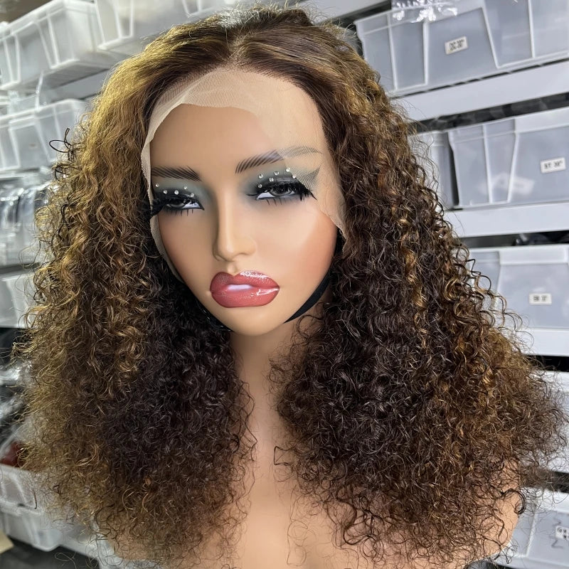 GL Luxury Wigs Bouncy Spring Curly Raw Vietnamese Hair 3D Loose 13x6 Hd Human Hair Lace Front Wig Raw Indian Hair Frontal Wigs