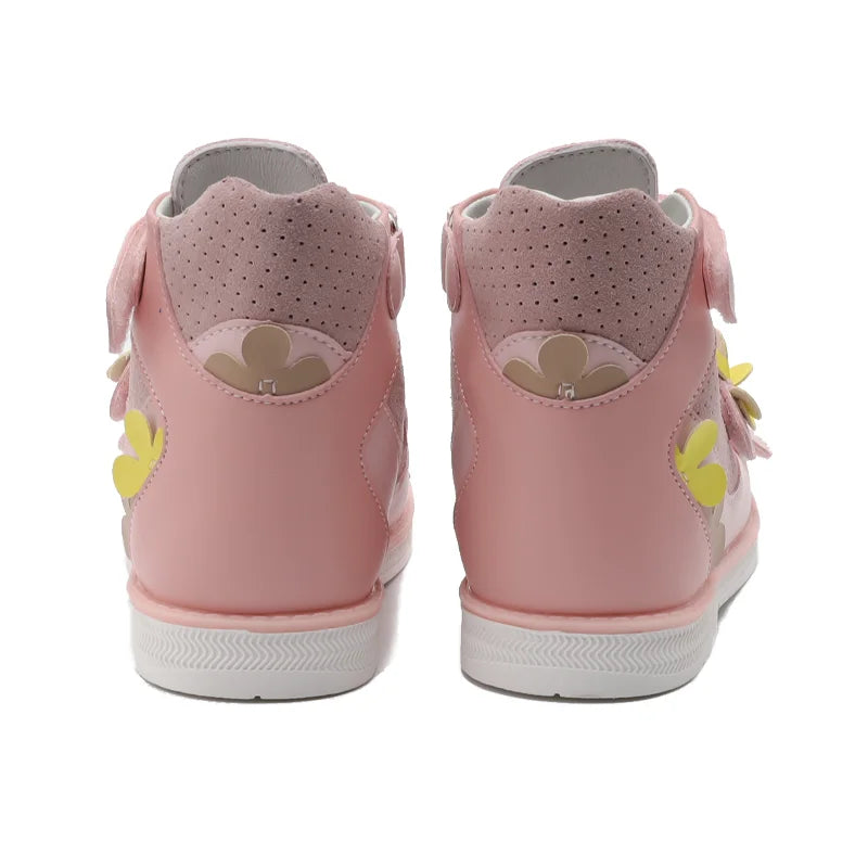 Princepard Pink Fashion Girls Thomas Sole Orthopedic Arch Support Sandals for Flatfoot & Clubfoot Correction Summer Kids Shoes