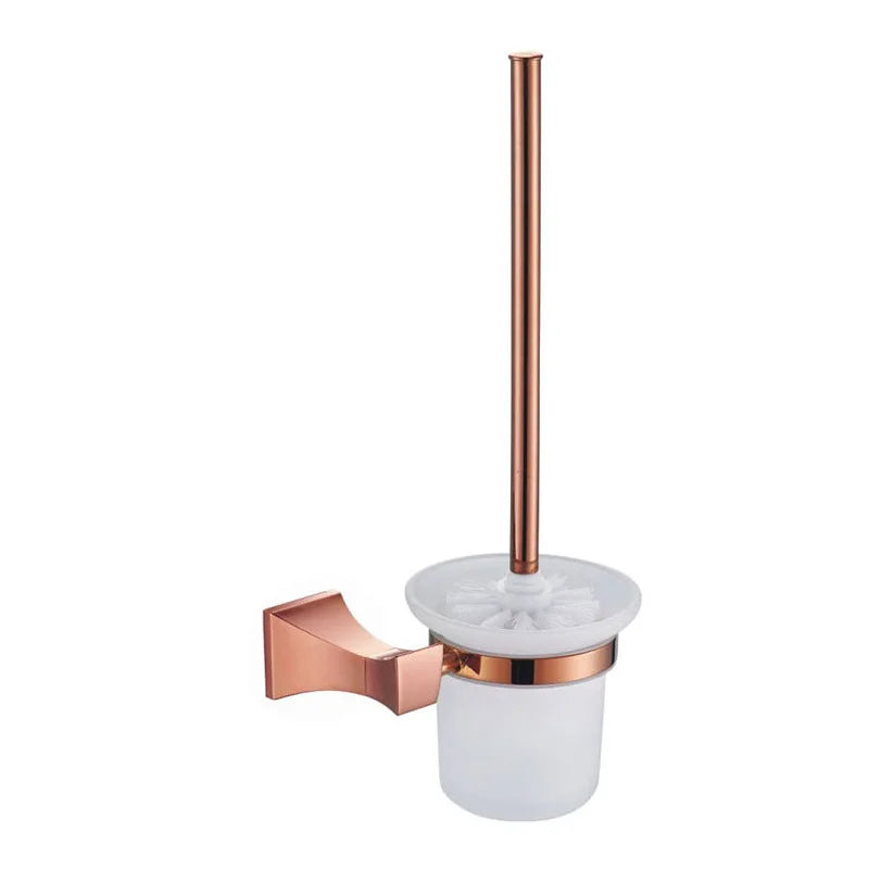 Rose Gold Bathroom Towel Rack Set Wall Mount Bathroom Accessory Set