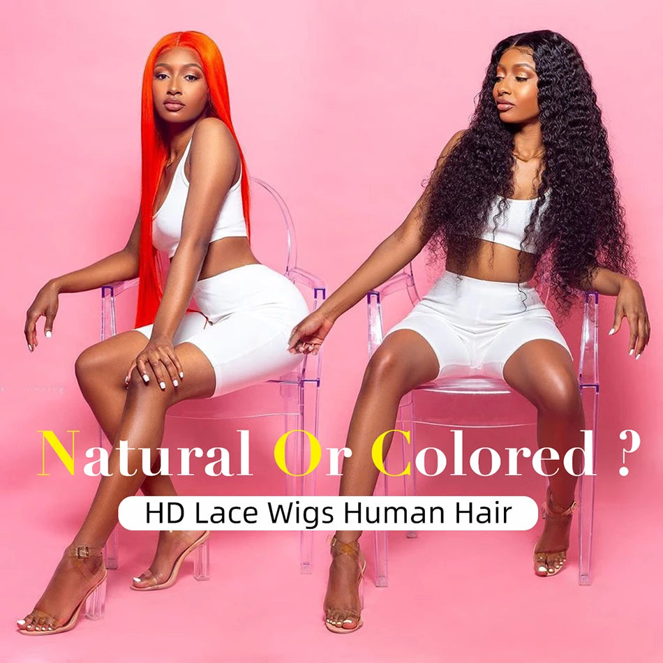 13x6 Ginger Blonde Colored Human Hair Lace Front Wigs 180% HD Lace Frontal Wigs Straight Honey Blonde Color Human Hair Wigs
