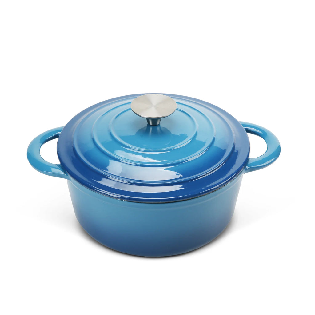 26cm 4.7 QT Enameled Cast Iron Dutch Oven Pot With Lid for Bread Baking Cooking