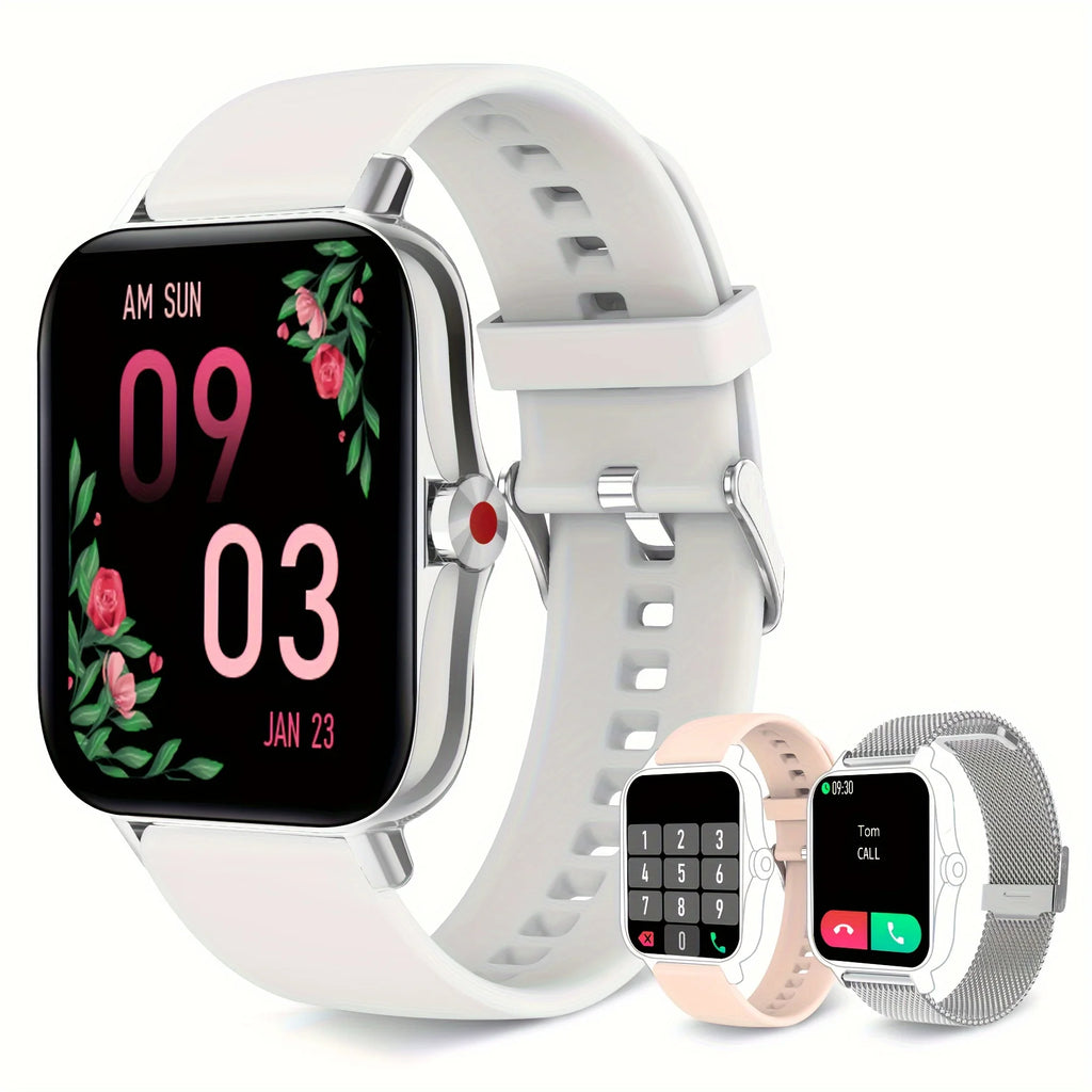 A Women's Smartwatch Compatible with Both iPhone and Android Phones, Equipped with a Health Tracker/message