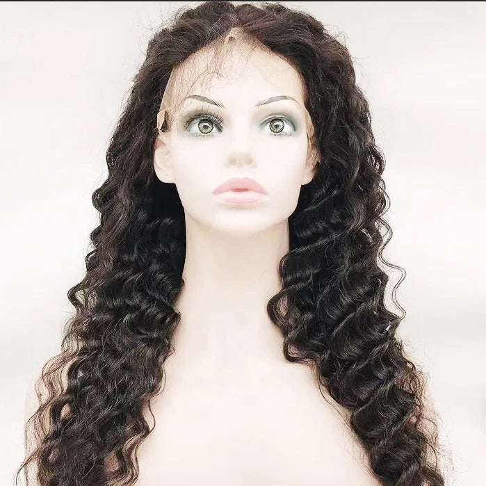 Wholesale Cuticle Aligned 13X4 Deep Wave Brazilian Hair Lace Front Unprocessed Human Hair Wigs