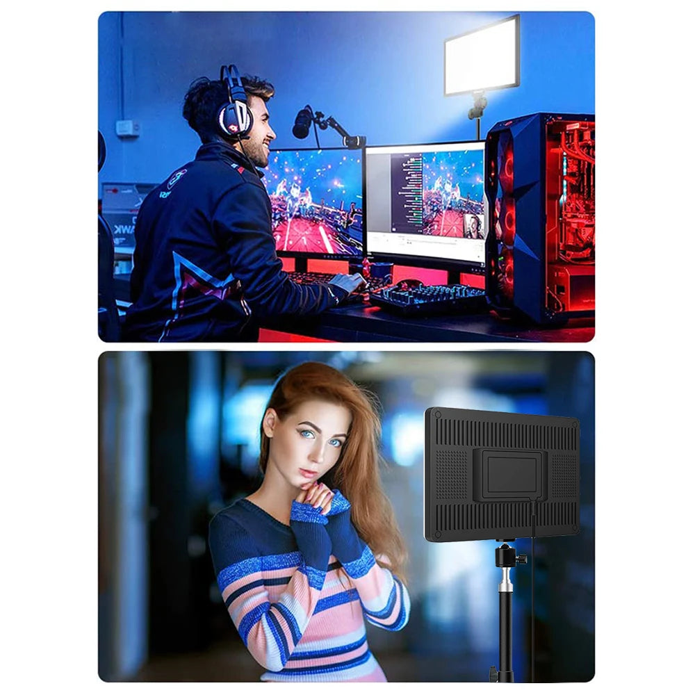 14inch 10inch LED Video Light Panel EU Plug 3200K-6000K Photography Lighting Remote Control For Live Streaming Photo Studio Lamp