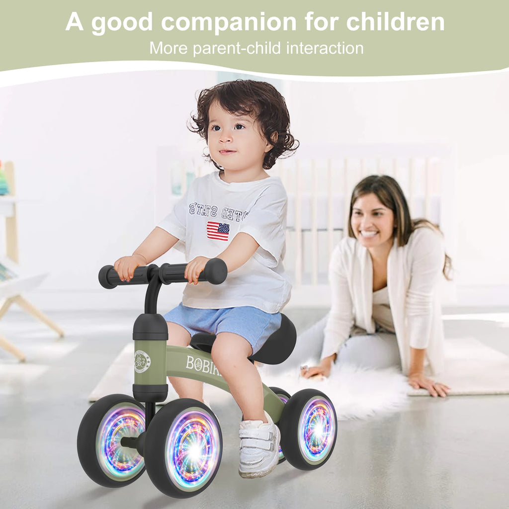 Baby Balance Bike Toys for 12-36 Months Kids Toy Boy and Girls Gifts Toddler Best First Birthday Gift  ( Deep Green)
