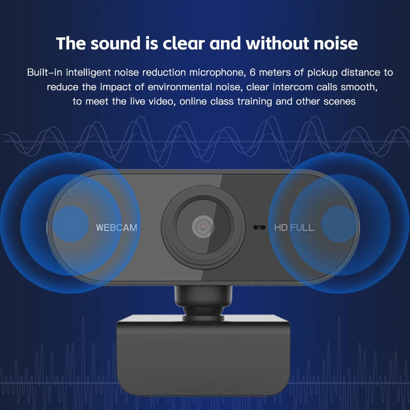 Mini Full HD 1080P USB Web Camera with Microphone for Laptop/Desktop-Live Streaming & Video Conference