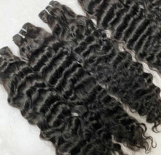 Wholesale 100% Unprocessed Cabello Humano Natural Raw Virgin Cuticle Aligned Indian Human Hair Water Wave Curly Bundles