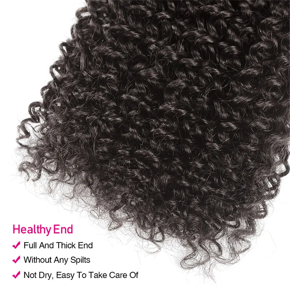 Unice Hair Mongolian Kinky Curly Hair Bundles Afro Kinky Curly Hair Curly Human Hair Bundles Weaves 1/3/4 bundles deal