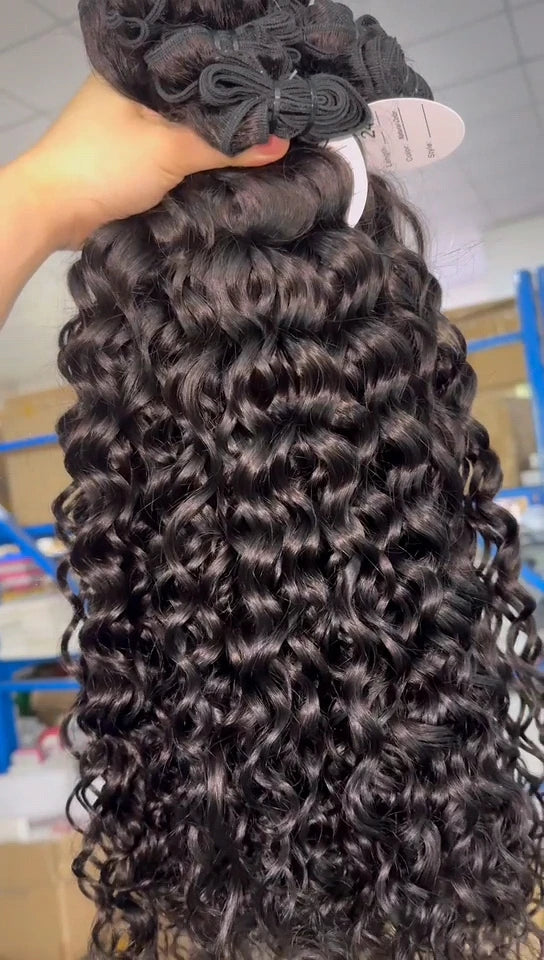 Pixie Italy Indian Kinky Curly Hair Straight Human Virgin Remy Hair Extension Natural Deep Wavy Burmese Curly Bundles Raw