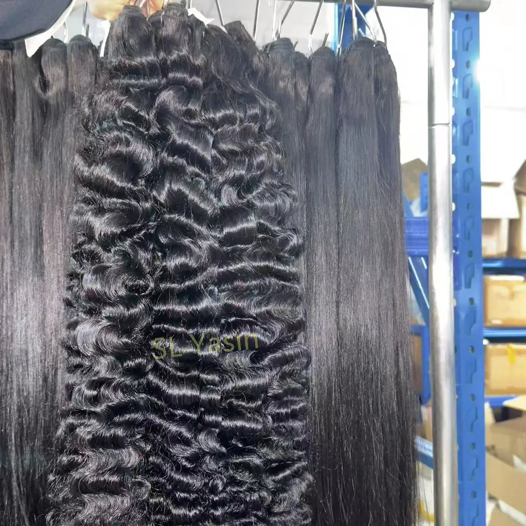 Wholesale Raw Human Hair Extension Cuticle Aligned Burmese Kinky Curly Hair Raw Natural Wavy Hair Bundles