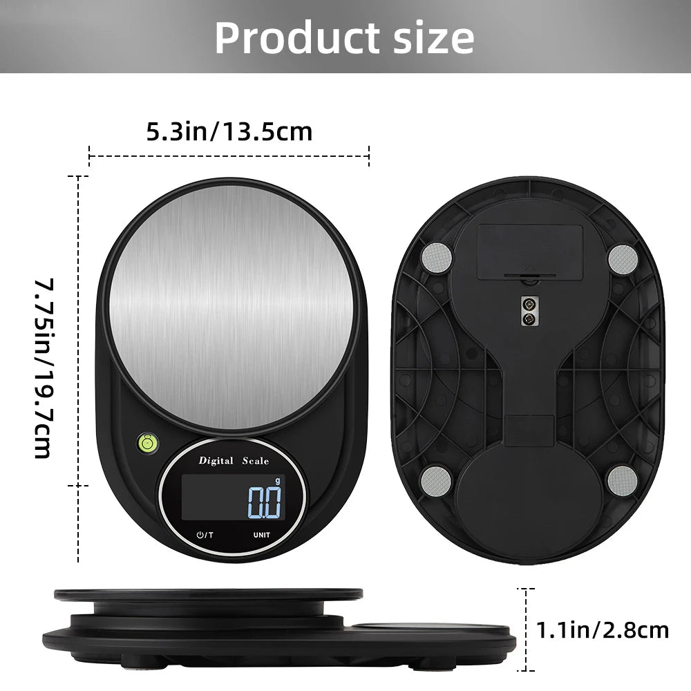 Wholesale 3kg 0.1g Accuracy Stainless Steel Platform Multifunction Kitchen Scale Digital Food Scale