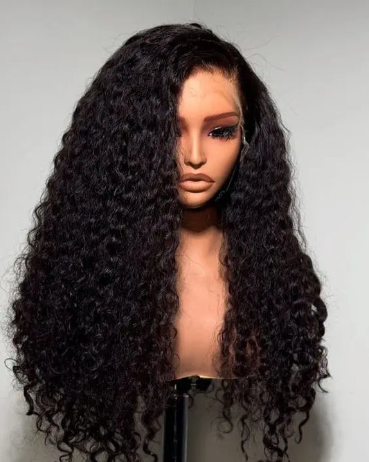 Wholesale Raw Indian Virgin Kinky Curly Human Hair 13X4 Lace Front Wig Natural Color Human Hair Transparent Lace Frontal Wigs